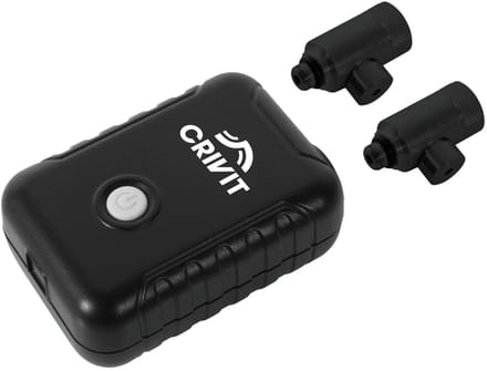 CRIVIT Mini-compressor 2 adapters: Schraderventiel en Prestaventiel - oppompen van fietsbanden