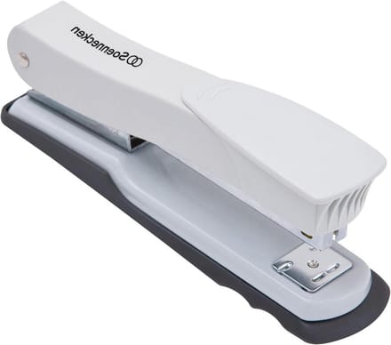 Bureaunietmachine Metaal - Nietapparaat Kantoor - Documenten Samenvoegen - Robuuste Metalen Constructie - 17 cm Lang - Lichtgrijs