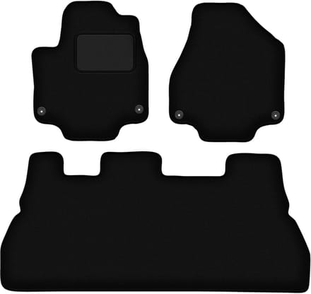 Zwarte velours vloermatten voor: Chrysler Pacifica II 5-zits (2017-)