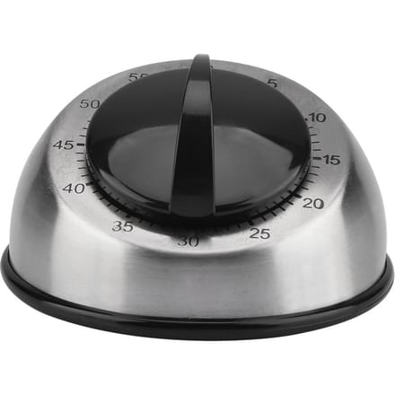 60 Minuten Roestvrijstalen Keukentimer Mechanische Opwindtimer Tijdsherinnering wit
