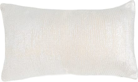 Fine Knit off-white silver foi Cushion 30 x 50 cm