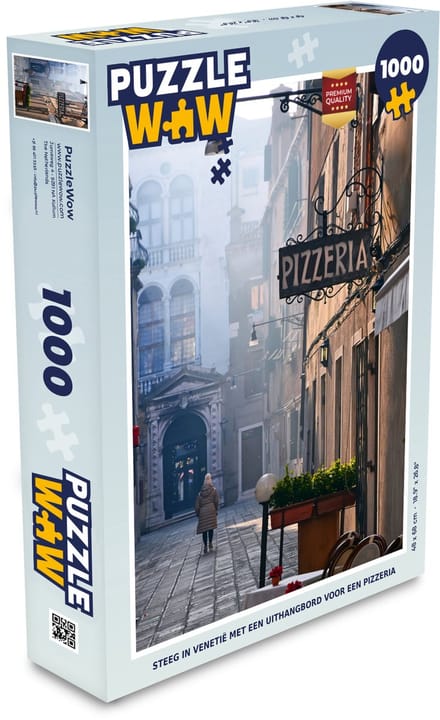 Puzzel Venetië - Uithangbord - Steeg - Legpuzzel - Puzzel 1000 stukjes volwassenen