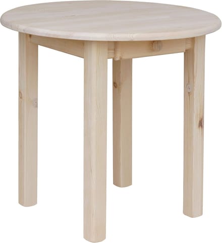 Ronde Grenen Tafel - Eettafel Keukentafel - Samen Eten - Met Schuiflade - 90cm Diameter - Onbehandeld