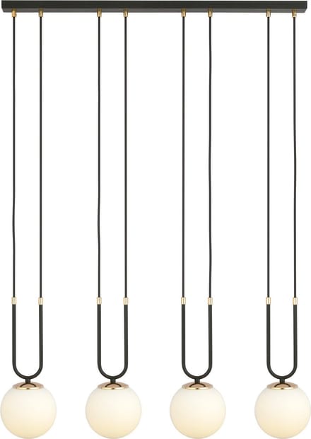 Ledl GLAM 4 Hanglamp Zwart / Opaal
