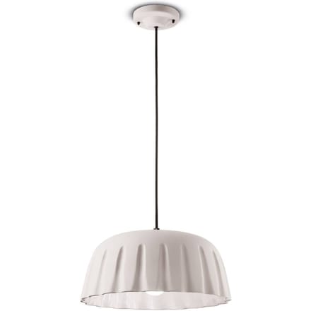 Ferroluce Hanglamp Madame Gres keramiek hoogte 18 cm, wit