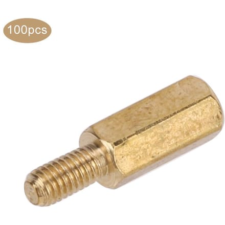 Standoff Messing Koppeling M3 Enkele Kop Zeskantmoeren Vervangingskits voor PCB-bord M3 x 35 30 Stuks