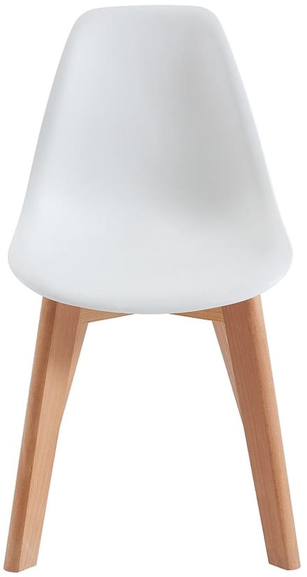 Vente-unique Set van 2 kinderstoelen van polypropyleen en beuken - Wit - LILINOU