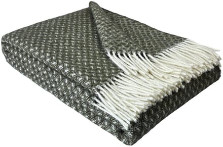 WOOOL Plaid - NORD (Mosgroen) - 140x200cm - 100% Wol - 350gm/2