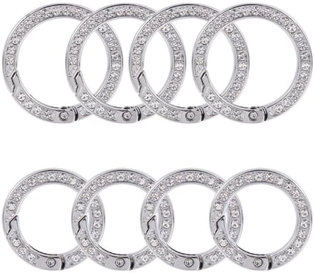 Cosensi - 8 Stuks Platina O-Ringen Karabijnhaak voor Sieraden