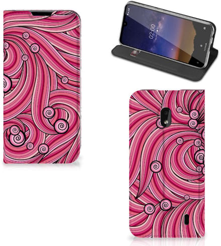 Nokia 2.2 Bookcase Swirl Pink