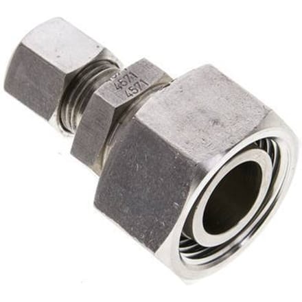 10L & 22L RVS Rechte Snijringkoppeling Draaidoorvoer 160bar ISO 8434-1