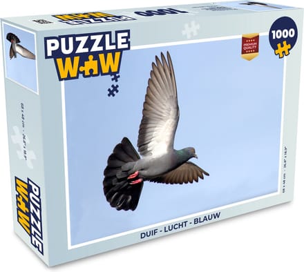 Puzzel Duif - Lucht - Blauw - Legpuzzel - Puzzel 1000 stukjes volwassenen