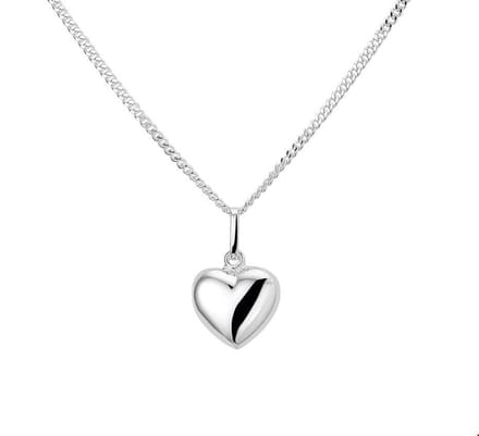 Zilveren Collier hanger hart 1 1020407