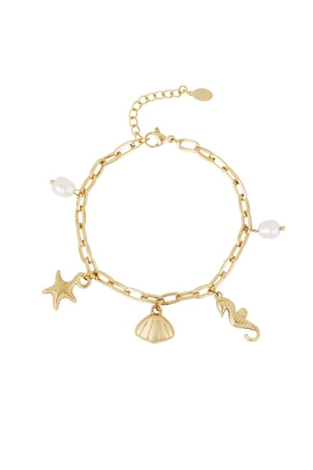 Armband strandbedels - Goudkleur