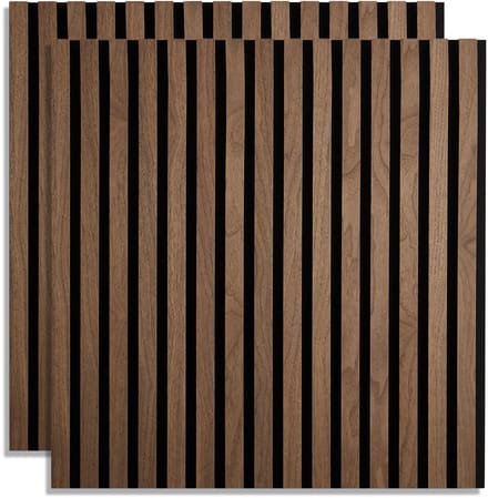 Homestyle4u Akoestisch paneel - 60x60 cm - Notelaar - Set van 2