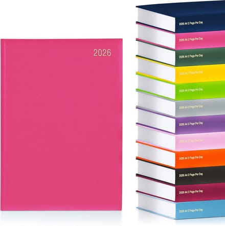 2024 Full Year Planner - 2 Pagina's per Dag - Bureau Geharde Kaft