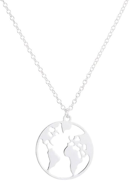 Ketting met Wereldbol Zilverkleurig