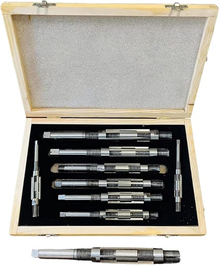 Verstelbare Handruimer Set - Metaal Ruimers - Metaal Bewerken - 9 Delige Set - H4 tot H12 - Metaalkleur