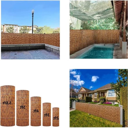 Rieten Schermen Rollen - Bamboe Schermen - Balkon Privacy - Natuurlijk Handgeweven - Aanpasbare Maten - Natuurlijk