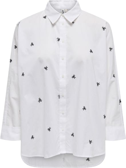 ONLY - ONLNEW LINA GRACE LS EMB SHIRT NOOS WVN - Dames - Blouses