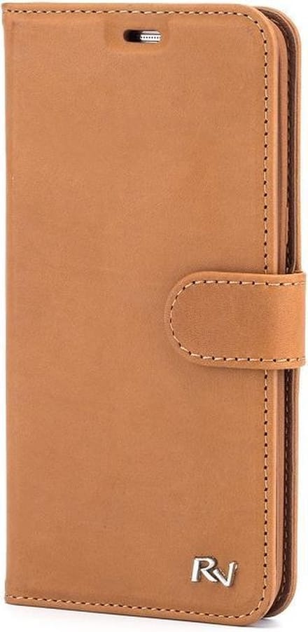 Leren Hoesje geschikt voor Apple iPhone 6/6S Book Case/iPhone 6 hoesje + gratis protector lichtbruin
