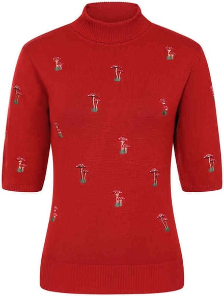 Banned - Mushroom Dreams Gebreide trui - M - Rood