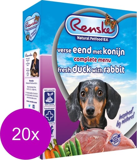 Renske Senior - Hondenvoer - 20 x Konijn Eend 395 g