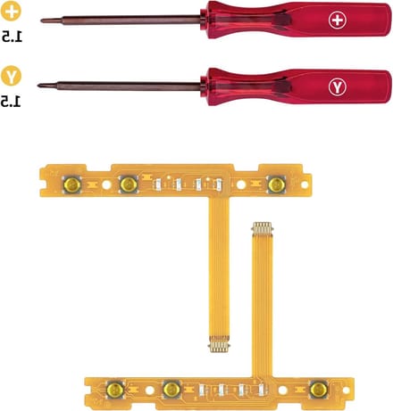 Vervangende Sync knop lint kabel set met Tri-Wing schroevendraaier voor NS Switch en Switch Oled Joycon - Links en Rechts