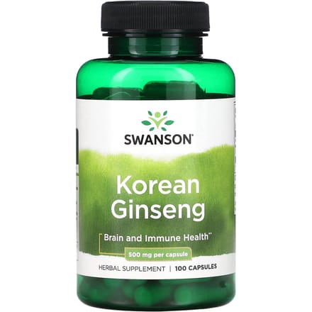 Koreaanse ginseng, 500 mg, 100 capsules