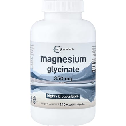 Micro Ingredients, Magnesium Glycinaat, 240 Plantaardige Capsules (175 mg per capsule)