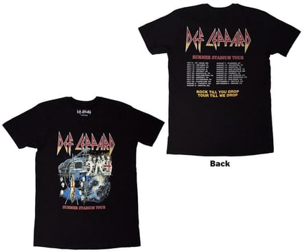 Def Leppard - Summer Stadium Tour Heren T-shirt - M - Zwart