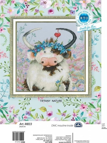 borduurpakket stier met bloemen