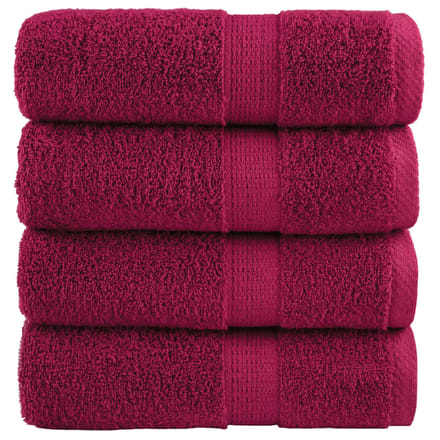 vidaXL - Gastendoekjes - SOLUND - 4 - st - 600 - g/m² - 30x50 - cm - bordeauxrood