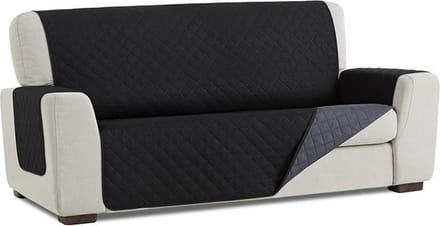 Duo quilt - Bankbeschermer - 200cm breed - Zwart - Twee kanten te gebruiken - OekoTex keurmerk