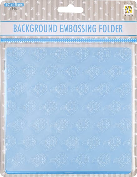 Nellies Choice Embossingmal Achtergrond  bloemen - 2 150x150 milimeter EEB008