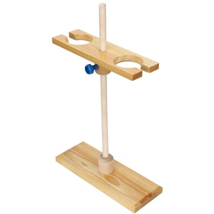 2 Gaten Trechterstandaard Laboratoriumaccessoire Verstelbare Hoogte Houten Trechterrek beige