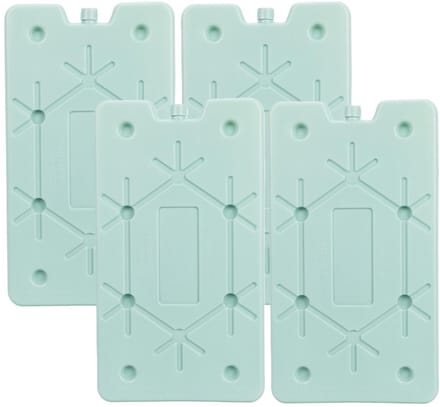 Excellent Houseware Koelelement Ice Pack - 4x - mintgroen - polyethyleen - 350 gr - 24 x 14 x 1.5 cm