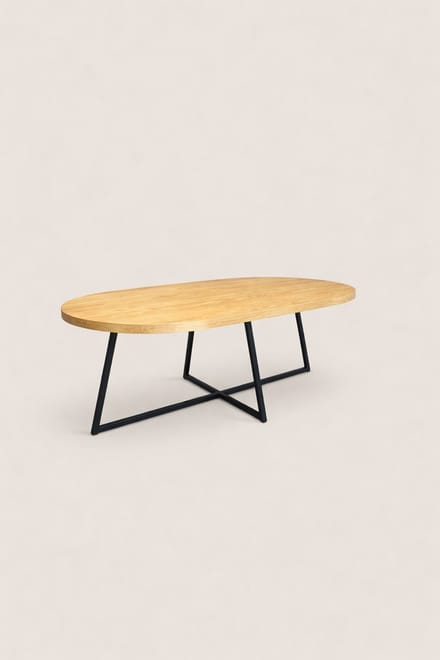Salontafel 120 cm Mangohout – Ovaal – Industrieel