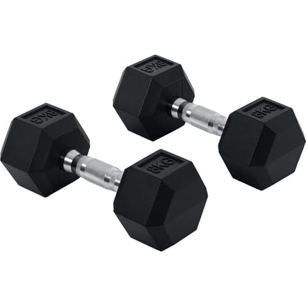 HOMCOM Set van 2 korte halters in zeshoekige vorm A91-018V01