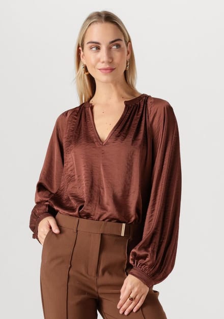 AAIKO Alanza Vis 521 Dames - Jurken - Bruin - Maat M