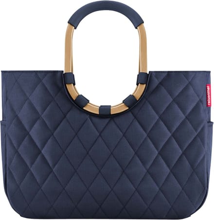 Reisenthel Loopshopper L Shopper - 25L - Rhombus Midnight Gold Frame Blauw