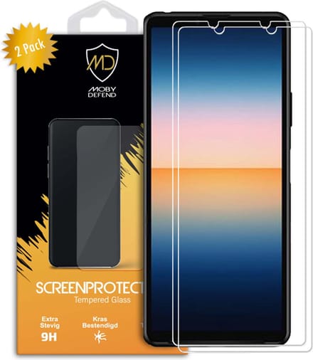 2-Pack MobyDefend Screenprotectors - Geschikt voor Sony Xperia 10 III - Case-Friendly Screensaver - Gehard Glas