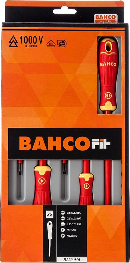 Bahco B220.015 5 delige schroevendraaier set