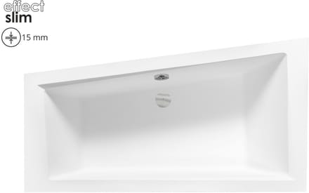 Badland INTIMA SLIM hoekbad 150 x 85 cm links wit