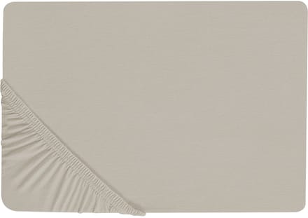 JANBU - Laken - Taupe - 90 x 200 cm - Katoen