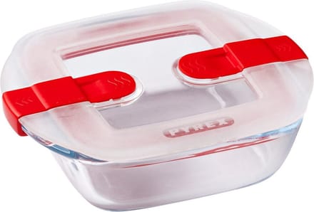 Cook &, Heat Voedselcontainer Vierkant met Deksel 14 x 12cm