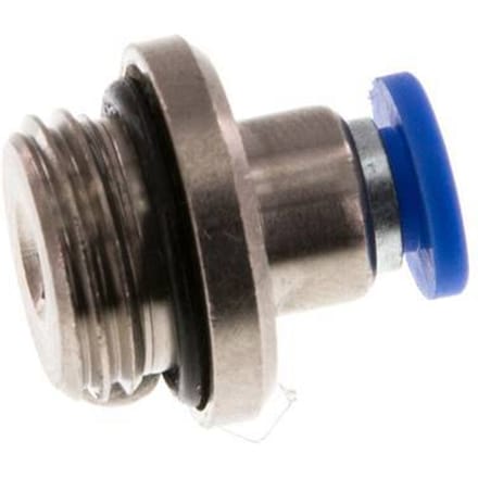 4mm x G1/4'' Messing/PA 66 Insteekfitting buitendraad Binnenzeskant NBR [5 Stuks]