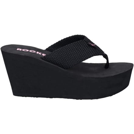 Rocket Dog Dames/dames duikers Webbing Slip On Wedge Sandalen (Zwart)