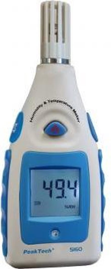 Peaktech 5160 - thermometer - luchtvochtigheidsmeter - LCD display - draagbaar