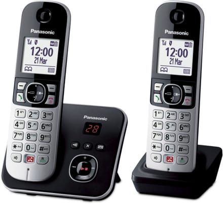 Panasonic KX-TG6862 - DECT-telefoon - Zwart/zilver - Nummerherkenning